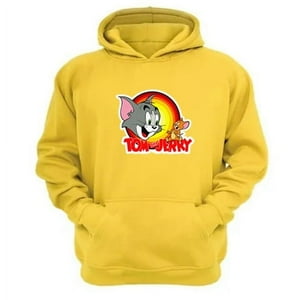 Genérico - Polerón Canguro Tom Y Jerry Amarillo Talla L Unisex