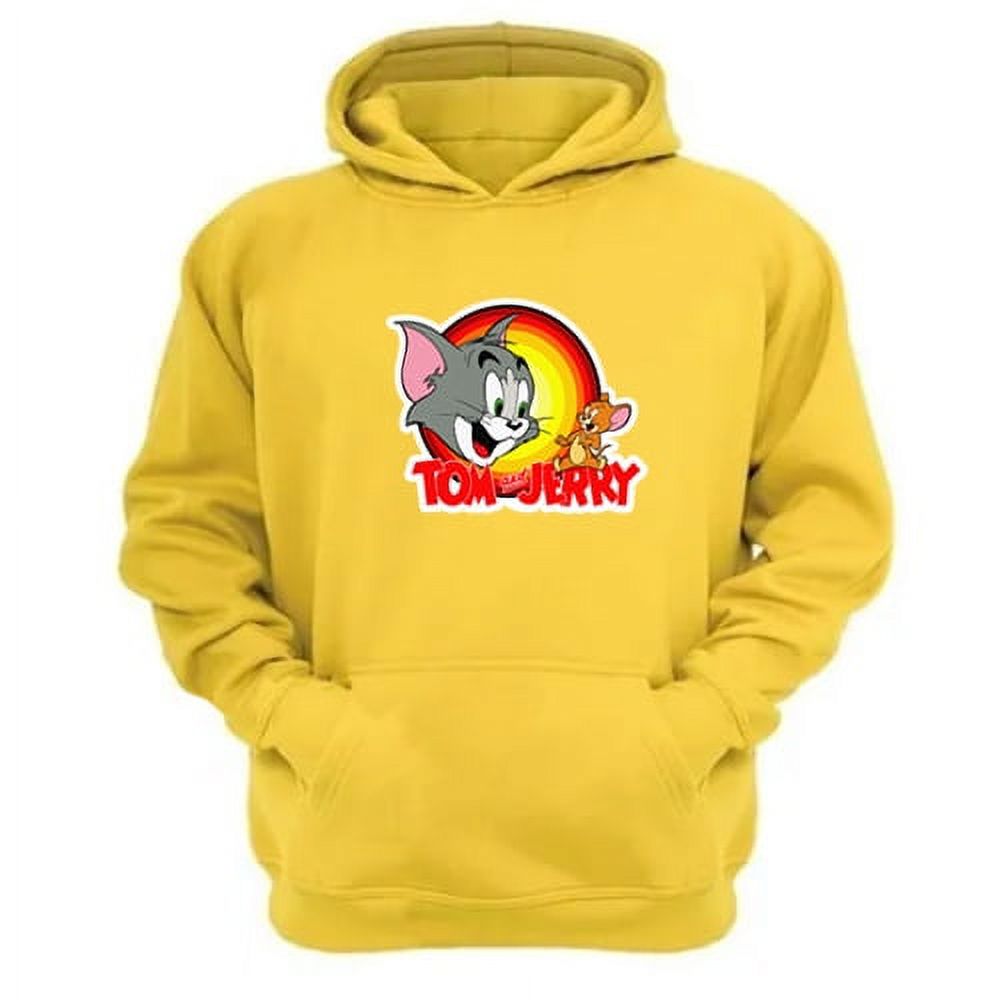 Genérico - Polerón Canguro Tom Y Jerry Amarillo Talla L Unisex