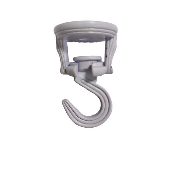 Gancho giratorio Living Accents, zinc blanco, 9 cm de alto, 1 paquete