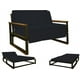 thumbnail image 2 of Futon Metalico Folk 1.5 plaza "Negro", 2 of 2