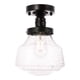 thumbnail image 1 of Living District Lyle Luz de Techo 28 cm Metal y Vidrio Negro Transparente, 1 of 9