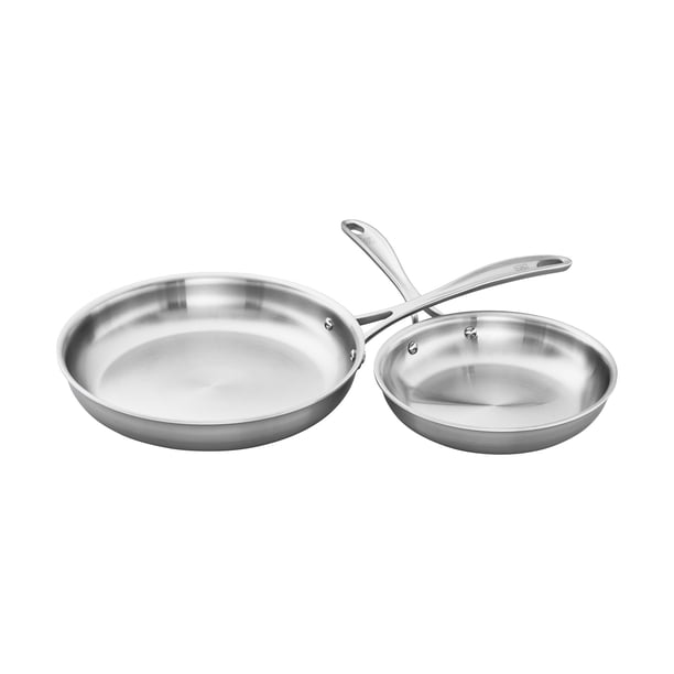ZWILLING Spirit Juego de 2 Sartenes de Acero Inoxidable, Apta para Horno hasta 260 °C