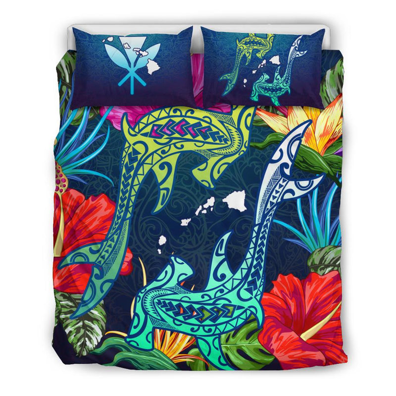 Milsleep - Juego De Cama Hawaii - Juego De Cama Hawaii Shark Tropical Color
