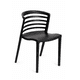 thumbnail image 1 of Silla Roma Negra de Polipropileno Resistente Moderna Apilable, 1 of 7