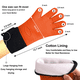 thumbnail image 3 of 1 par de guantes de cocina resistentes al calor, de silicona, largos, impermeables, para barbacoa, horno y cocina, con capa interior de algodón para barbacoa, cocina y horneado., 3 of 8