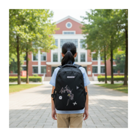 Genérico - Mochila Bolso Juvenil Estilo Urbano Estampado De Gato 25L