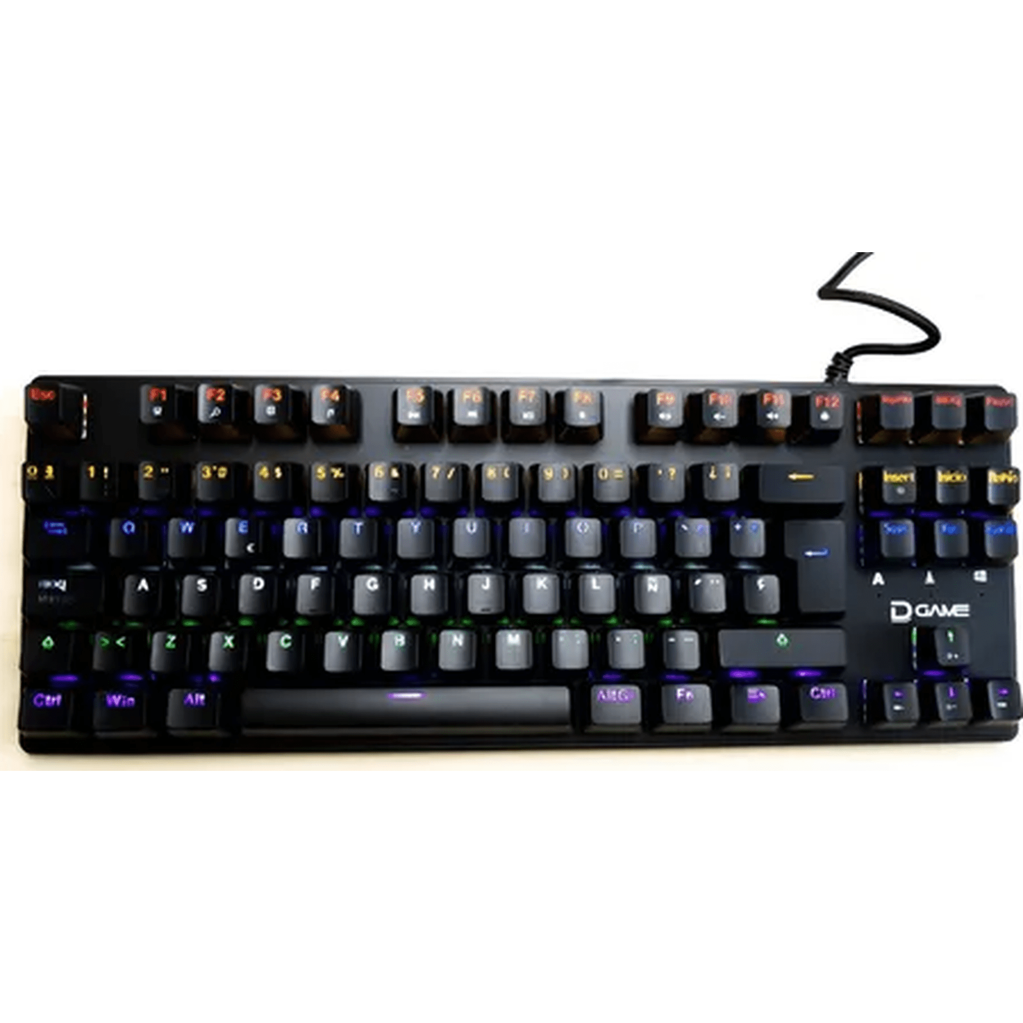 Genérico - Teclado Mecánico Retroiluminado 6 Colores 88 Teclas