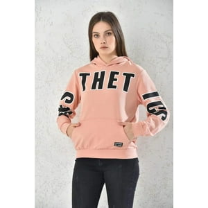 Home Fashion - Poleron Mujer Con Capucha Rosado Talla M