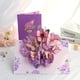 thumbnail image 2 of Tarjeta de felicitación Sharonlily Purple Hydrangea & Butterfly 3D Pop-Up, 2 of 6