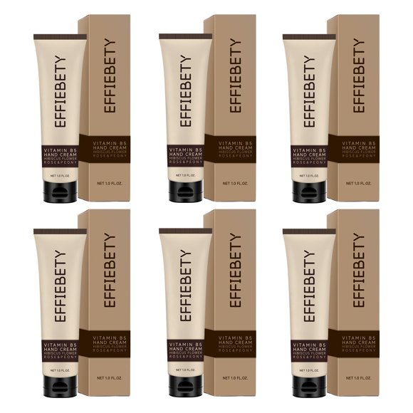 Crema de Manos EFFIEBETY Pack de 6 x 30 ml Vitamina B5 Floral