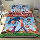thumbnail image 1 of Lluvia de Hamburguesas Conjunto de sábanas temático, trío de piezas, cómodo y amigable con la piel, diseño único, regalo de decoración para el hogar para familiares, amigos y fans,173cm *218cm, 1 of 6