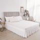 thumbnail image 1 of suxuMhao Falda de Cama Elástica Envolvente con Volantes Tamaño Twin, Blanca - Colchón de 39x75 Pulgadas Compatible con Caída de 15 Pulgadas, Falda de Ropa de Cama de 1 Pieza para Decoración de, 1 of 3