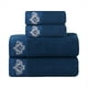 thumbnail image 1 of 1/2/4pcs Cotton Material Thickened Embroidered Towel Set, Crown Pattern Soft Absorbent And Not Faded, 13.7*29.5in Hand Towel And 27.6*55in Bath Towel Set, Suitable For Family Use, 1 of 5