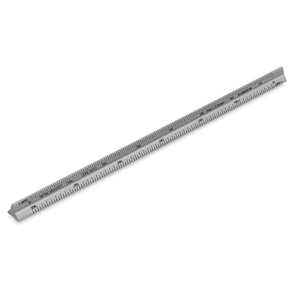 Regla Alumicolor 15 cm Plateada Métrica para Arquitectura