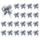 thumbnail image 1 of Uxcell 20 piezas de lazos de tirón de 6.3 pulgadas de ancho lazos de cinta de organza para envolver regalos decoración de cestas de cumpleaños tono plateado, 1 of 5