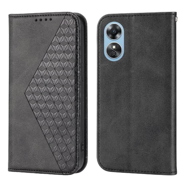 Funda Flip FOXDOCK para OPPO Reno 8T 4G , Estilo Billetera con Diseño Rombo, Correa de Mano y Soporte, Uso Diario