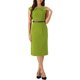 thumbnail image 2 of INSPIRE CHIC Vestido Elegante de Mujer con Mangas Cortas y Cinturón para el Trabajo, Vestidos Tubo Verde Claro Talla S, 2 of 6