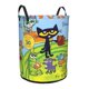 thumbnail image 2 of Pete el Gato Cesta de lavandería de gran capacidad redonda con asa, bolsa para ropa sucia plegable, almacenamiento para dormitorio, baño y lavadero 44x35 cm, 2 of 6