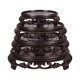 thumbnail image 5 of Soporte de exhibición para macetas Uxcell, base redonda de bonsái estilo madera de imitación de 4.5" de diámetro, decoración del hogar, negro, 5 of 7