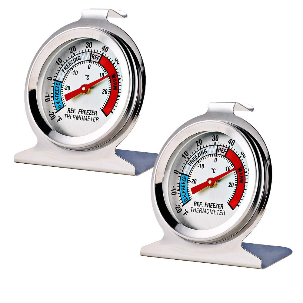 Termómetro Para Refrigerador Y Congelador Paquete De 2 Linkdm Con Esfera Grande