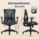 thumbnail image 3 of Silla de oficina MOLENTS ML230BB de malla con brazos 3D, 3 of 3