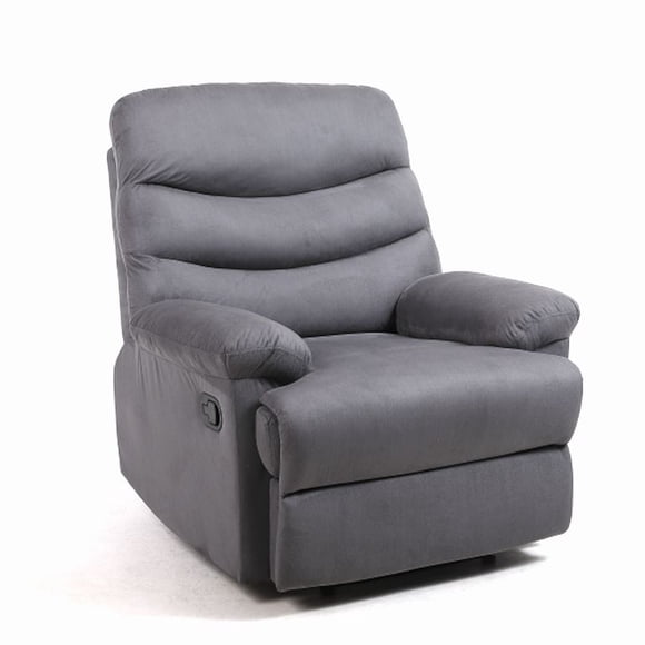 Sillón Bergere Reclinable Austen Microfibra Gris