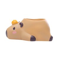 Bothyi - Maceta Pequeña De Carpincho, Bonita Maceta De Resina Para El Alféizar De La Ventana, Para El Hogar, La Cocina, Para Tumbarse Boca Abajo