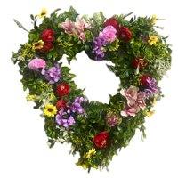 Bothyi - Guirnalda De Corazón De Pared De Corona De Puerta Delantera Para Boda De Interior Al Aire Libre De Primavera