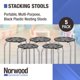 thumbnail image 2 of Pack de 5 taburetes apilables Norwood 45 cm negro/plata, 2 of 7