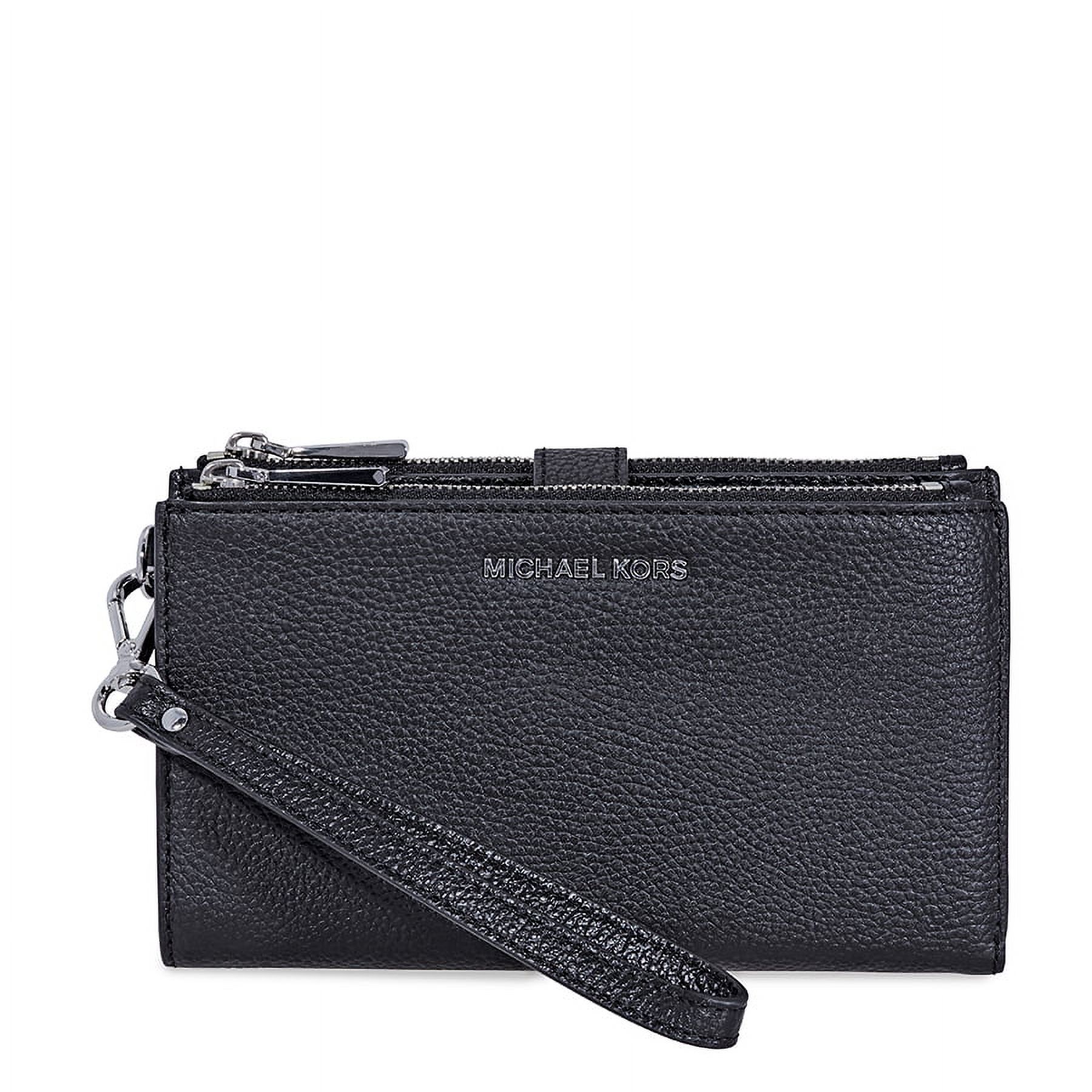 Billetera Michael Kors Adele Con Doble Cremallera, Negro