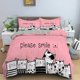 thumbnail image 1 of Cartoon cat cat 3D digital printing bedding set soft home textile 100% polyester extra large children girls gift Bed Sheets, 1 of 5