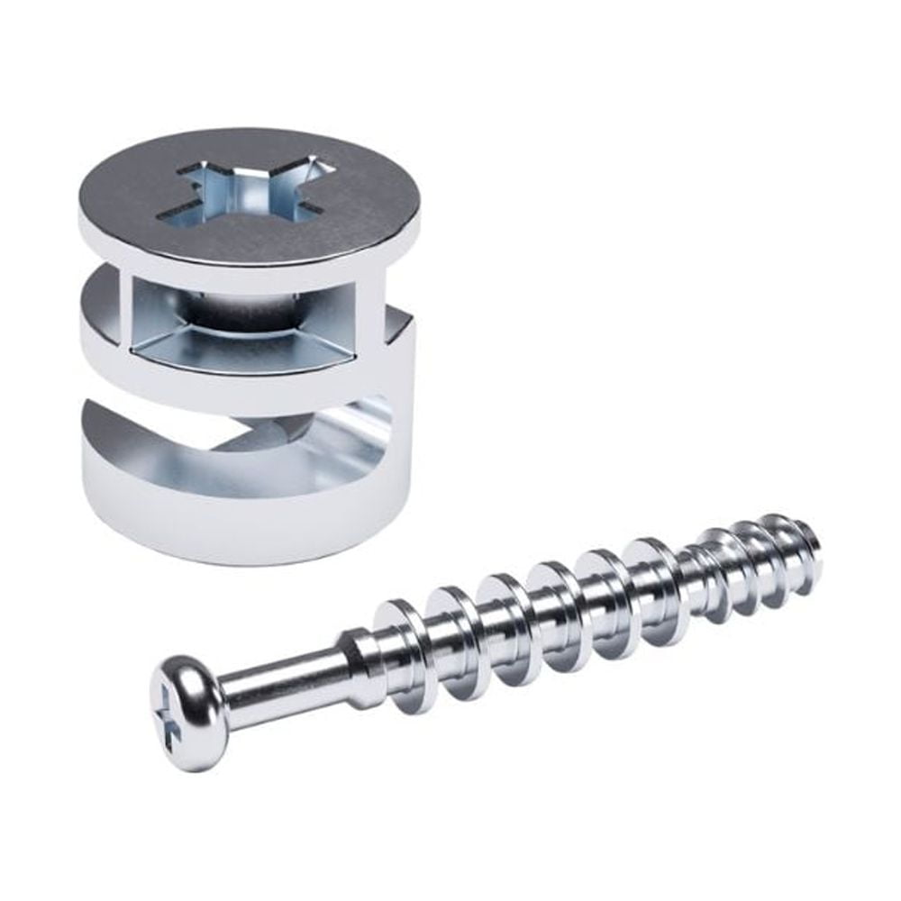 20 Conectores De Modulo Italiana Ferramenta Minifix 15mm Niquel