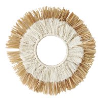 Bothyi - Adorno De Pared De Paja De Madera Rústica Sala De Estar Hotel Círculo Paja Artesanía