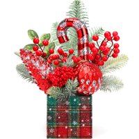 Árbol De Navidad Kpx Artificial Para Mesa, Tamaño Pequeño, Con Adornos