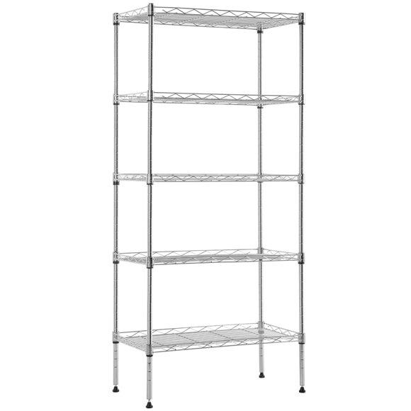 Estantería BestOffice 29 cm x 55 cm x 121 cm cromo