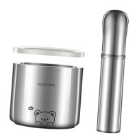 Bothyi - Juego De Molido De Especias Resistente Con Mortero Y Maja Para Salsa Picante De Jengibre Y Pimienta