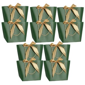 Bothyi - 10 Bolsas De Regalo A Granel Bolsas De Mercancía Reutilizables Para Aniversarios Cumpleaños Verde S