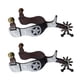 thumbnail image 3 of 2 piezas de caballos espuelas occidentales de vaquero con equipo giratorio en equipo ecuestre tallado diseño antiguo de puta de caballo para, 3 of 5
