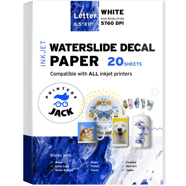 Impresoras de papel con diseño de tobogán acuático Jack Inkjet, color blanco, 20 hojas