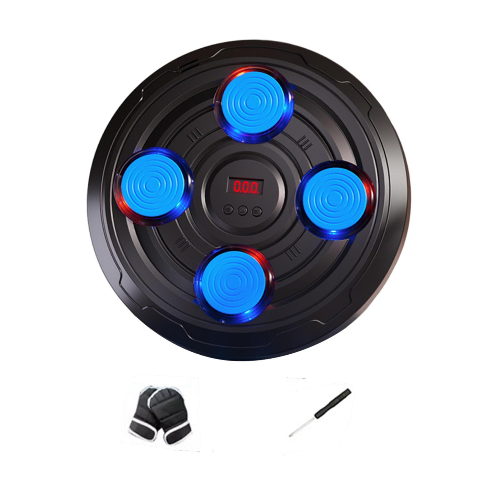 Magideal - Máquina De Boxeo Con Música Para Niños, Almohadilla De Boxeo De Pared Con Luz, Objetivo De Boxeo Electrónico Para Entrenamiento De Concentración, Para Azul 4 Objetivo