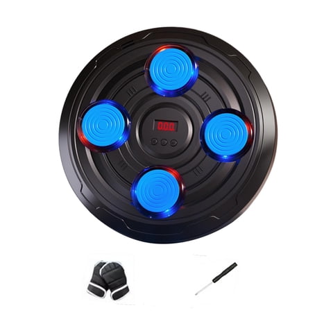 Magideal - Máquina De Boxeo Con Música Para Niños, Almohadilla De Boxeo De Pared Con Luz, Objetivo De Boxeo Electrónico Para Entrenamiento De Concentración, Para Azul 4 Objetivo