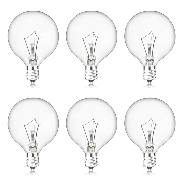 Bombillas MEQIQTEK Scentsy de 25 W para calentador de cera de tamaño completo (paquete de 6)
