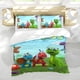 thumbnail image 5 of Lil Stompers Conjunto de sábanas temático, trío de piezas, cómodo y amigable con la piel, diseño único, regalo de decoración para el hogar para familiares, amigos y fans,135cm *200cm, 5 of 6