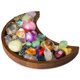 thumbnail image 1 of Bandeja expositora de cristal Curawood Crescent Moon Walnut Wood L, 1 of 8