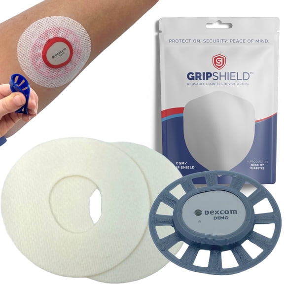 Bump Guard Deck My Diabetes GripShield para Dexcom G7, color gris