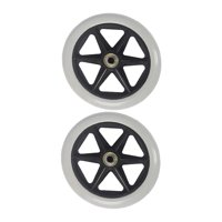 Ioensy - Ruedas De Repuesto Para Silla De Ruedas De 2 Piezas, Neumático Sólido Resistente Al Desgaste Para Caminantes, Gris, 6 Pulgadas