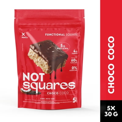 Barra De Proteína Notsquare Coco Cubierto En Chocolate 5Un 150 G Notco