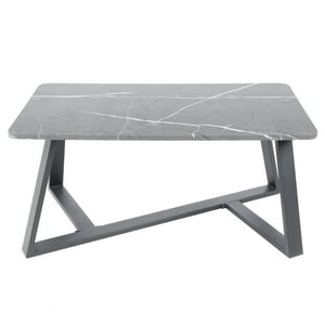 Klik Muebles - Mesa De Centro Marmol Mdf Gris 100X50