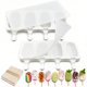 thumbnail image 1 of Molde para paletas Youlina, 2 piezas, silicona ovalada, 8 cavidades, 1 of 7