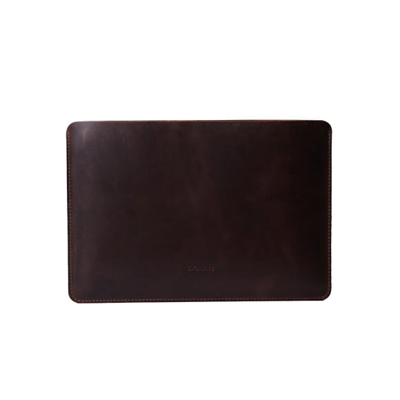 Funda para portátil INCARNE 14" MacBook Pro de cuero marrón